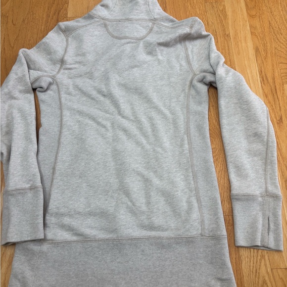 Vtg Ralph Lauren Rugby Beige Hoodie Kangaroo Pockets Elbow Patches size M - Picture 12 of 14